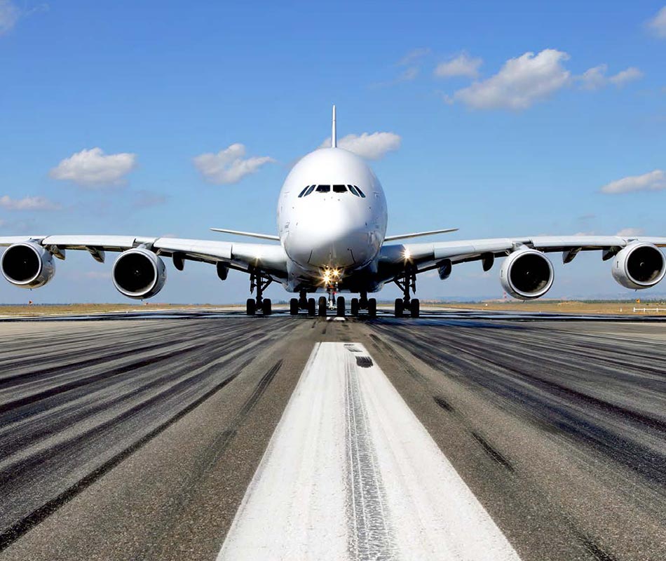 Airbus airplane on runway