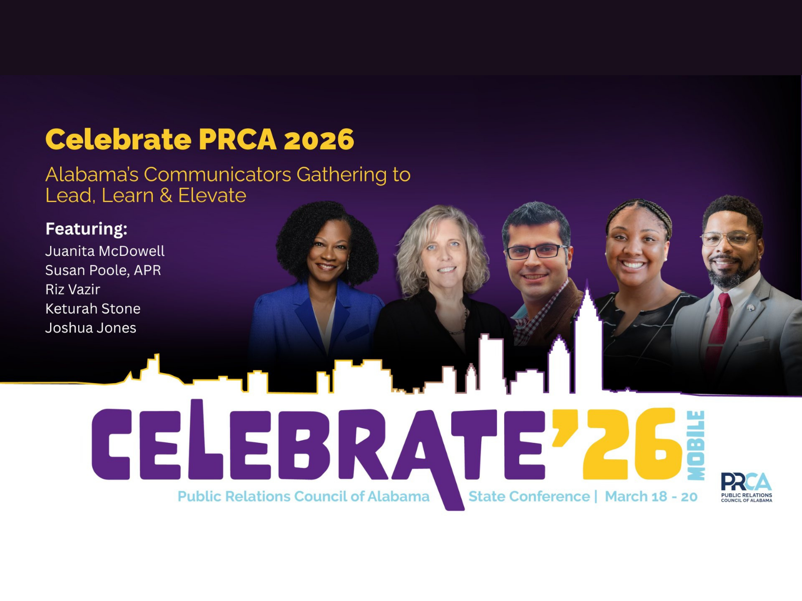 PRCA State Conference Speakers and Topics Announced as Communications Professionals Prepare to Gather in Mobile