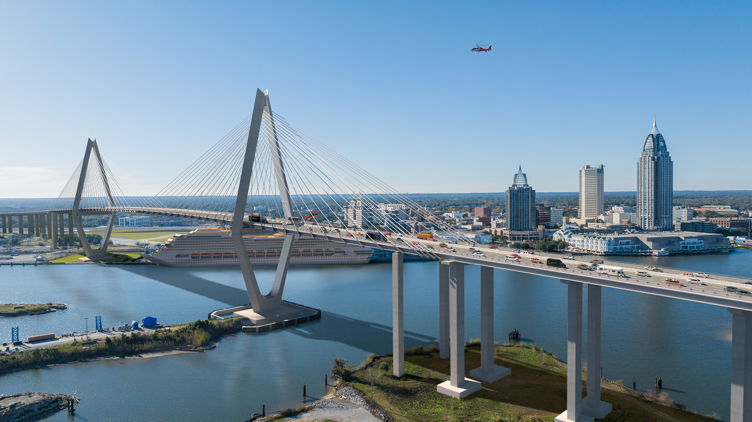 MOBILE RIVER BRIDGE AND BAYWAY PROJECT MOVING FORWARD WITH STRONG FEDERAL, STATE AND LOCAL SUPPORT